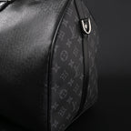 louis-vuitton-keepall-bandouliere-50-monogram-eclipse-canvas-travel-bag Handle