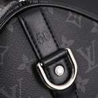 louis-vuitton-keepall-bandouliere-50-monogram-eclipse-canvas-travel-bag Handle