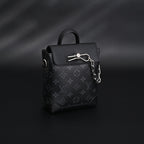 louis-vuitton-soft-trunk-messenger-monogram-eclipse-canvas-with-silver-chain Crossbody
