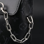 louis-vuitton-soft-trunk-messenger-monogram-eclipse-canvas-with-silver-chain Crossbody