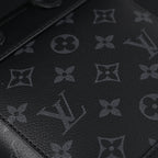 louis-vuitton-soft-trunk-messenger-monogram-eclipse-canvas-with-silver-chain Crossbody