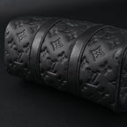 louis-vuitton-keepall-bandouliere-50-monogram-shadow-black-leather Handle