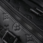 louis-vuitton-keepall-bandouliere-50-monogram-shadow-black-leather Handle