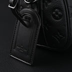 louis-vuitton-keepall-bandouliere-50-monogram-shadow-black-leather Handle