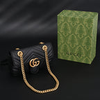 gucci-gg-marmont-small-matelasse-shoulder-bag-black-leather-with-gold-hardware Shoulder