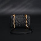gucci-gg-marmont-small-matelasse-shoulder-bag-black-leather-with-gold-hardware Shoulder