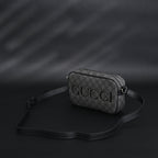 gucci-ophidia-gg-supreme-belt-bag-black-grey-monogram Shoulder