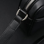gucci-black-leather-embossed-logo-belt-bag Crossbody