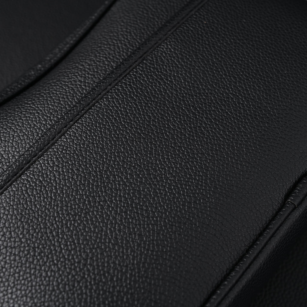 gucci-black-leather-embossed-logo-belt-bag Crossbody