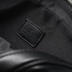 gucci-black-leather-embossed-logo-belt-bag Crossbody