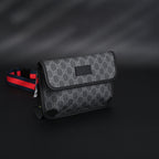 gucci-ophidia-gg-supreme-belt-bag-black-grey-with-web-strap Shoulder