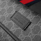 gucci-ophidia-gg-supreme-belt-bag-black-grey-with-web-strap Shoulder