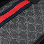gucci-ophidia-gg-supreme-belt-bag-black-grey-with-web-strap Shoulder