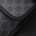 gucci-ophidia-gg-supreme-belt-bag-black-grey-with-web-strap Shoulder