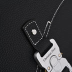dior-saddle-crossbody-bag-black-grained-calfskin-with-silver-tone-hardware Crossbody