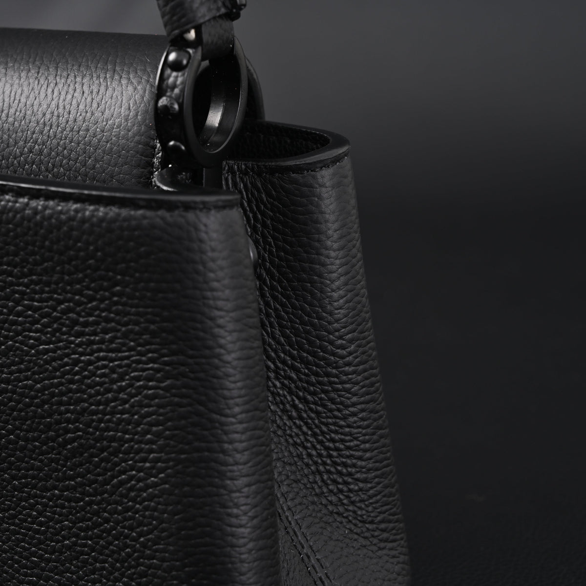 louis-vuitton-black-grain-leather-mini-top-handle-bag-with-chain-strap Handle