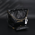 chanel-19-flap-bag-black-quilted-lambskin-with-gold-ruthenium-hardware Shoulder