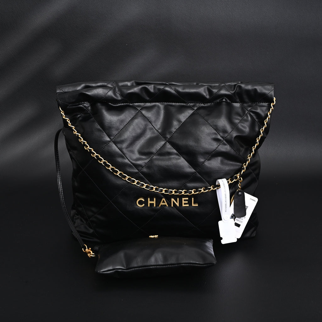 chanel-19-flap-bag-black-quilted-lambskin-with-gold-ruthenium-hardware Shoulder