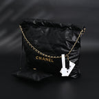 chanel-19-flap-bag-black-quilted-lambskin-with-gold-ruthenium-hardware Shoulder
