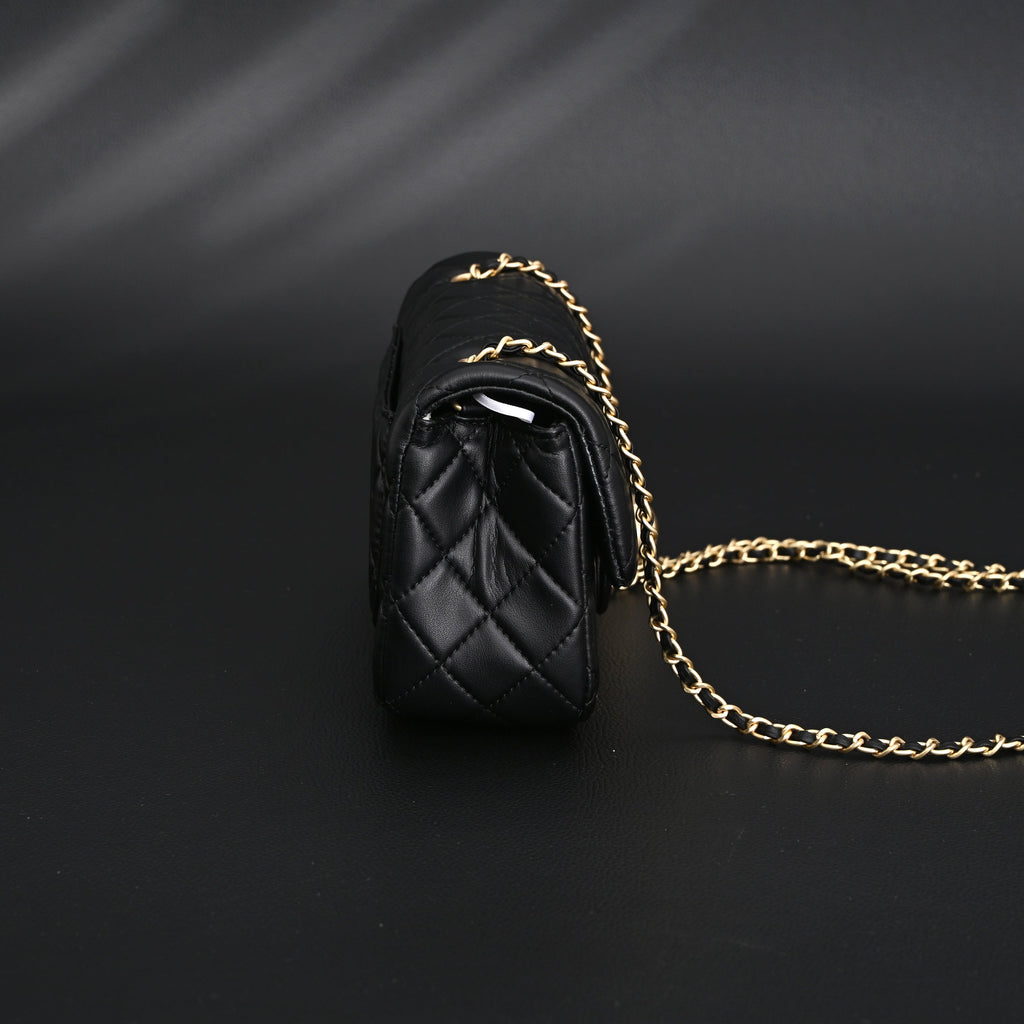 chanel-classic-flap-mini-bag-black-quilted-lambskin-with-gold-tone-hardware Crossbody