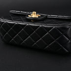 chanel-classic-flap-mini-bag-black-quilted-lambskin-with-gold-tone-hardware Crossbody