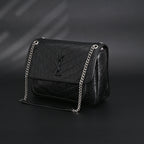saint-laurent-niki-medium-black-crinkled-leather-shoulder-bag Shoulder