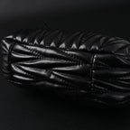 miu-miu-matelasse-leather-hobo-bag-black-with-gold-hardware Handle