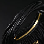miu-miu-matelasse-leather-hobo-bag-black-with-gold-hardware Handle