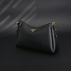 prada-cleo-black-brushed-leather-shoulder-bag Shoulder