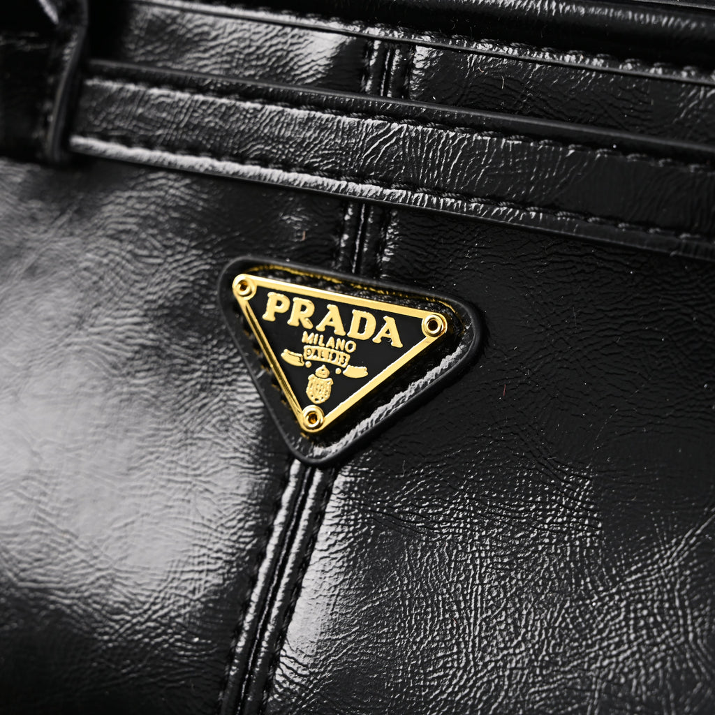 prada-cleo-black-patent-leather-shoulder-bag-with-gold-hardware Shoulder
