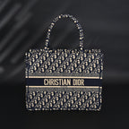 christian-dior-large-book-tote-blue-oblique-embroidery-1 Tote