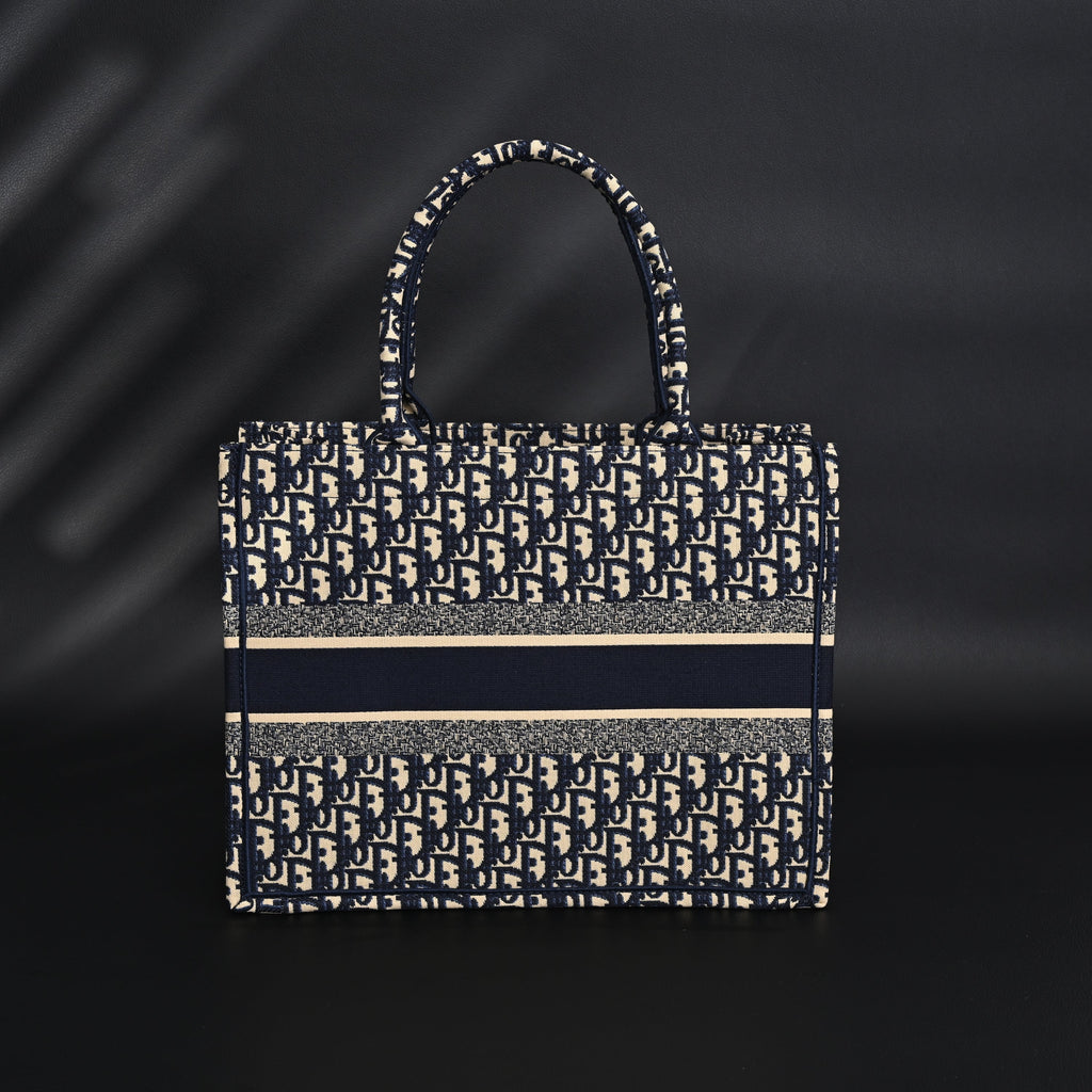 christian-dior-large-book-tote-blue-oblique-embroidery-1 Tote