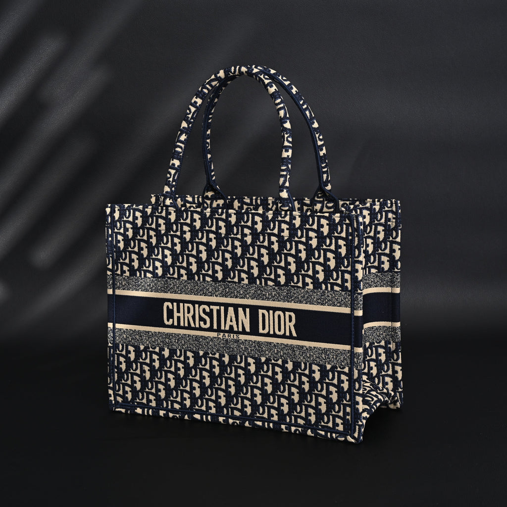 christian-dior-large-book-tote-blue-oblique-embroidery-1 Tote