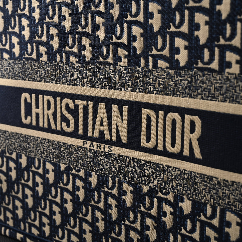 christian-dior-large-book-tote-blue-oblique-embroidery-1 Tote