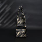 christian-dior-medium-book-tote-black-oblique-embroidery Tote