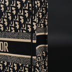 christian-dior-medium-book-tote-black-oblique-embroidery Tote