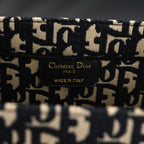 christian-dior-medium-book-tote-black-oblique-embroidery Tote
