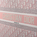 christian-dior-large-book-tote-pink-oblique-embroidery Tote