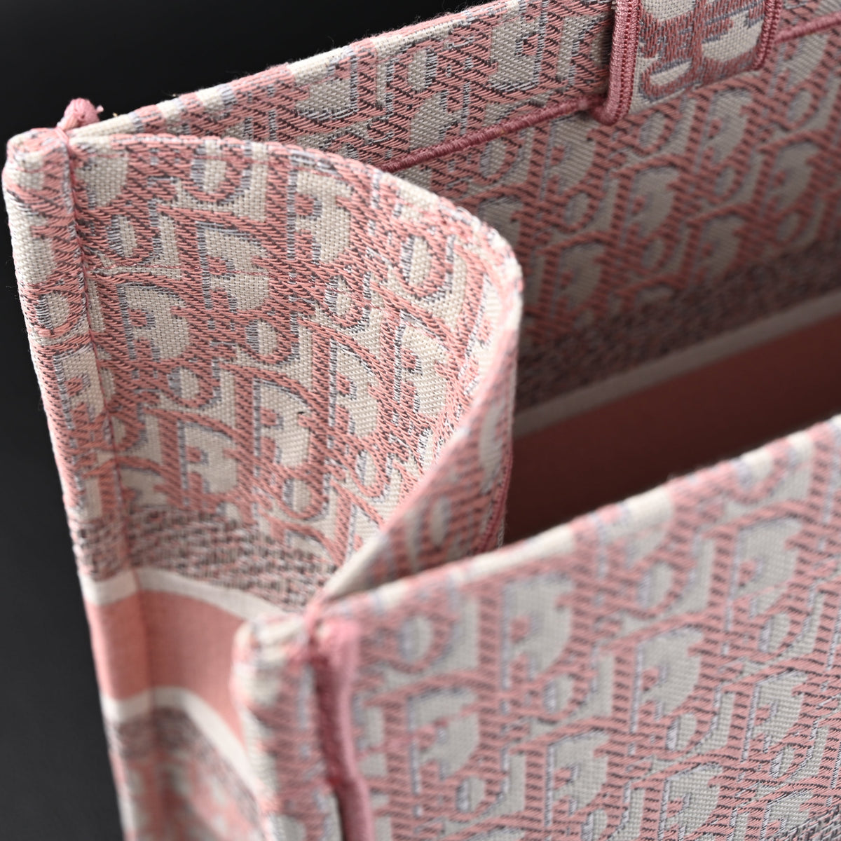 christian-dior-large-book-tote-pink-oblique-embroidery Tote
