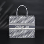 christian-dior-large-book-tote-grey-oblique-embroidery Tote