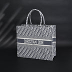 christian-dior-large-book-tote-grey-oblique-embroidery Tote