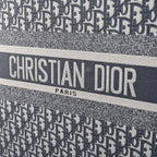 christian-dior-large-book-tote-grey-oblique-embroidery Tote
