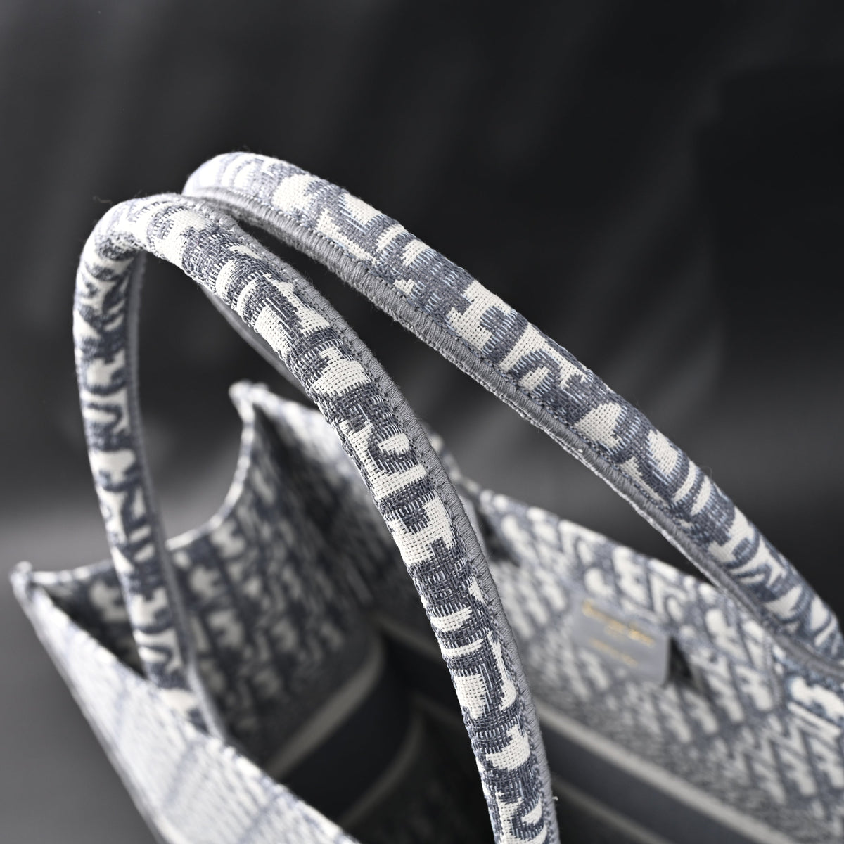 christian-dior-large-book-tote-grey-oblique-embroidery Tote