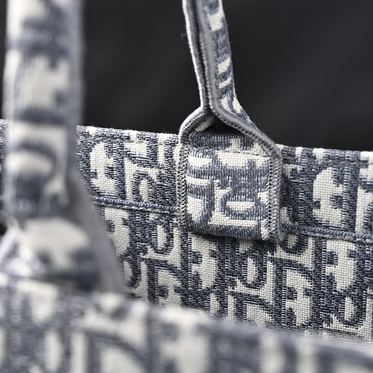 christian-dior-large-book-tote-grey-oblique-embroidery Tote