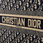 christian-dior-large-book-tote-blue-oblique-embroidery Tote