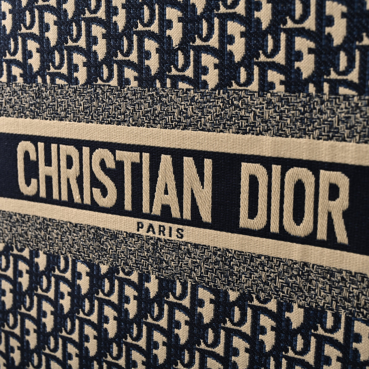 christian-dior-large-book-tote-blue-oblique-embroidery Tote