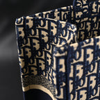 christian-dior-large-book-tote-blue-oblique-embroidery Tote