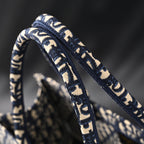 christian-dior-large-book-tote-blue-oblique-embroidery Tote