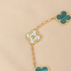 VCA CLOVER 5 MOTIF MALACHITE BRACELET COLLECTION