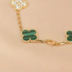 VCA CLOVER 5 MOTIF MALACHITE BRACELET COLLECTION